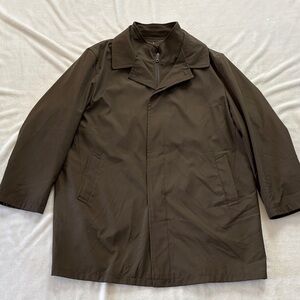 Jos A Bank Travelers Collection Men's Removable lining Coat Raincoat 48R Olive